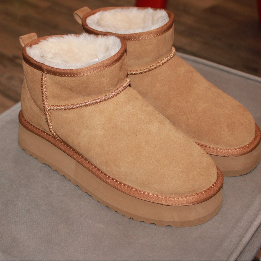 UGG Classic Ultra Mini boots in chestnut